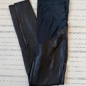 Spanx Women's Mama Faux Leather Leggings